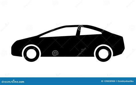 Car Side View Silhouette Icon Stock Vector - Illustration of graphic, sign: 139828908