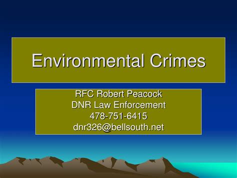 PPT - Environmental Crimes PowerPoint Presentation, free download - ID ...