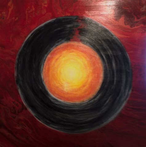 Mars and Venus Acrylic Abstract Painting 36 X 36 Enso Painting, Red ...