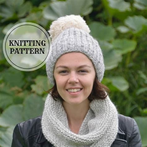 Simple Hat Pattern, Grey Knitted Hat, Hat Knitting Pattern, the Most ...