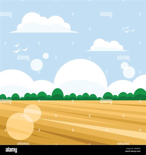 Green wheatfield Stock Vector Images - Alamy