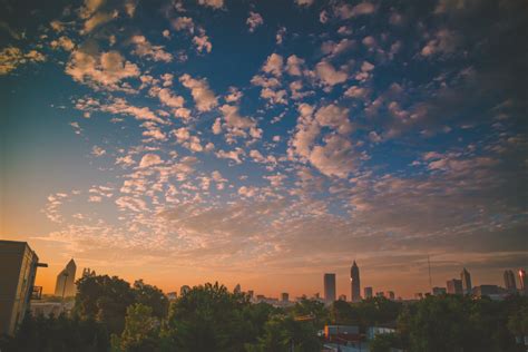 Atlanta Photography Sunrise Skyline Downtown Tree Fine - Etsy