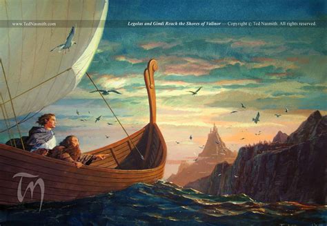 Legolas and Gimli Reach the Shores of Valinor – Ted Nasmith