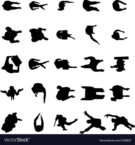 People silhouettes view from above vector image on VectorStock | People ...