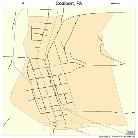 Coalport Pennsylvania Street Map 4214656