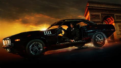 John Wick 4 Ford Mustang Car 4K #1681k Wallpaper iPhone Phone