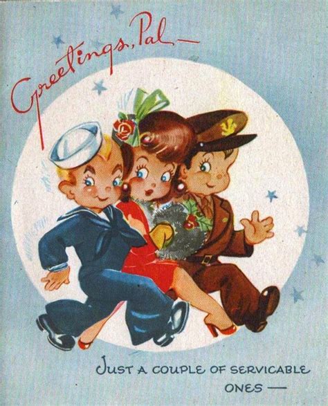 Vintage Christmas Card Wartime WWII by Penittome on Etsy