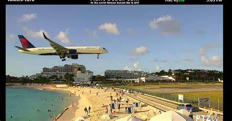 laptoptravel: Live WebCam for Maho Beach St. Maarten SXM Aicraft Take-Offs and Landings on ...