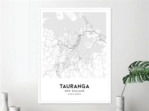 Tauranga Map Print Tauranga Map Poster Wall Art Tauranga - Etsy