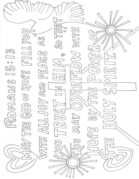 Word of God Speak - Romans 15:13 - Colouring Page - Growing Through God ...