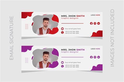 Premium Vector | Creative email signature template