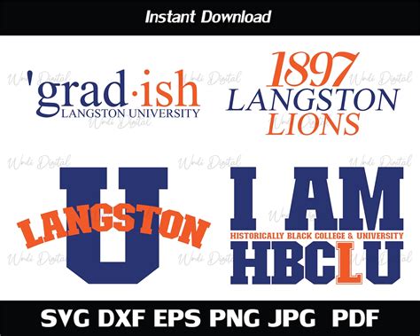 Hbcu Ish Langston University HBCU Bundle Langston LIONS - Etsy Israel