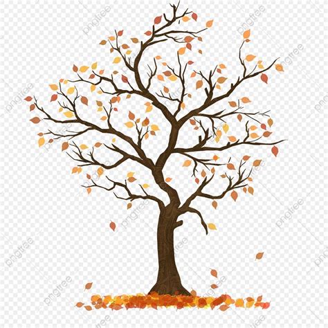 Falling Autumn Leaves PNG Picture, Autumn Tree Falling Leaves Watercolor Painting, Autumn, Tree ...