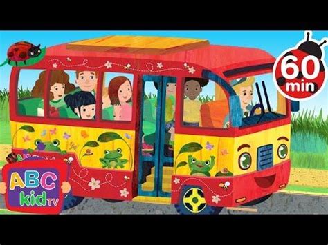 Wheels on the Bus | +60 min Nursery Rhymes - ABCkidTV | Kids songs, Nursery rhymes, Kids nursery ...