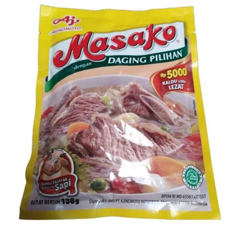 Masako Penyedap Rasa Sapi (Beef Flavoring), 130 Gram (Pack of 3)