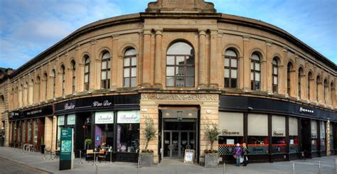 Merchant Square, Glasgow, Scotland is the eating and drinking hub of the Merchant City. It is ...