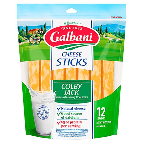 Galbani Cheese Sticks, Colby Jack 10 oz | Shredded, Grated & Cubed | Yoder's Country Market