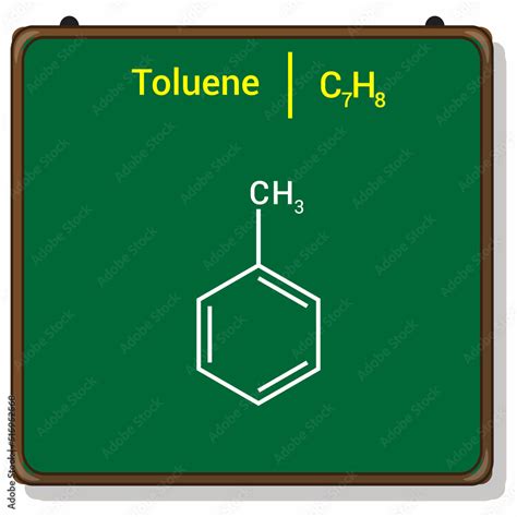 chemical structure of toluene (C7H8) Stock Vector | Adobe Stock