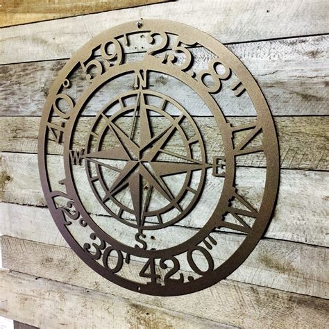 GPS Coordinates Sign Nautical Compass metal wall art | Etsy | Nautical compass, Gps coordinates ...