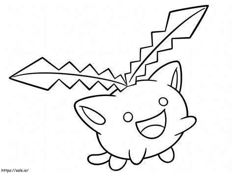 Happy Hoppip Pokemon coloring page