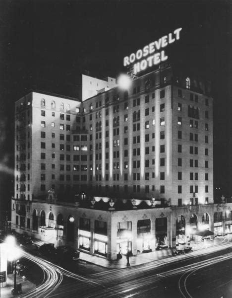 Roosevelt Hotel, Hollywood Blvd in 1927, around the time of the first Oscars ceremony.
