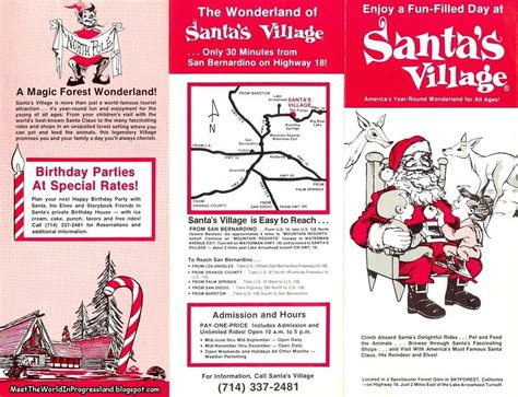 Santa's Village Map via meettheworldinprogressland.blogspot.com ...