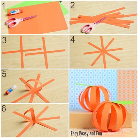 Paper Pumpkin Craft - Easy Peasy and Fun