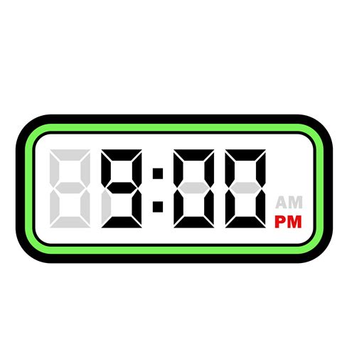 Digital Clock Time at 9.00 PM, Digital Clock 12 Hour Format 32048645 PNG