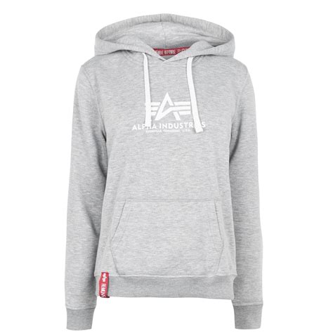 Alpha Industries | Logo Hoodie | Grey | Scotts Menswear