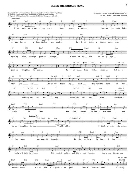 Rascal Flatts - Bless The Broken Road sheet music