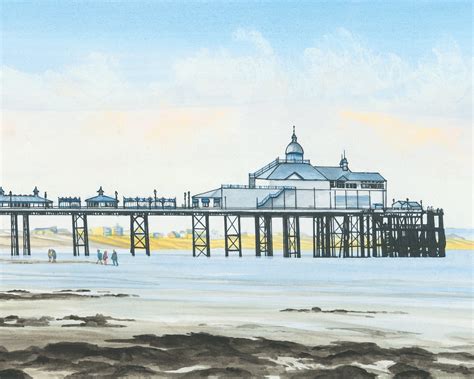 Eastbourne Pier Looking East, mounted print signed