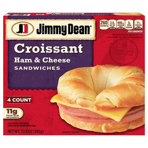 Jimmy Dean Ham and Cheese Croissant Sandwiches - Shop Entrees & sides at H-E-B