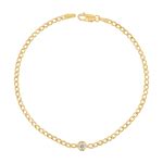 14K Gold Cuban Link Floating Diamond Bracelet – Baby Gold