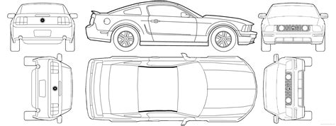 The Blueprintscom Blueprints Gt Cars Ford Mustang V8 | Ford mustang, Ford mustang gt, 2006 ford ...