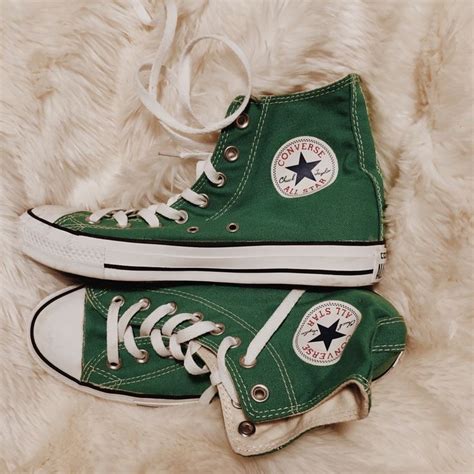 Converse Shoes | Bright Green Converse High-Tops | Color: Green | Size: 9 - #Bright #color ...