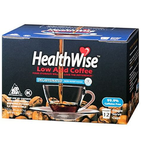 Healthwise Decaf Low Acid K-Cup Coffee Pods, 72 Count - Walmart.com - Walmart.com