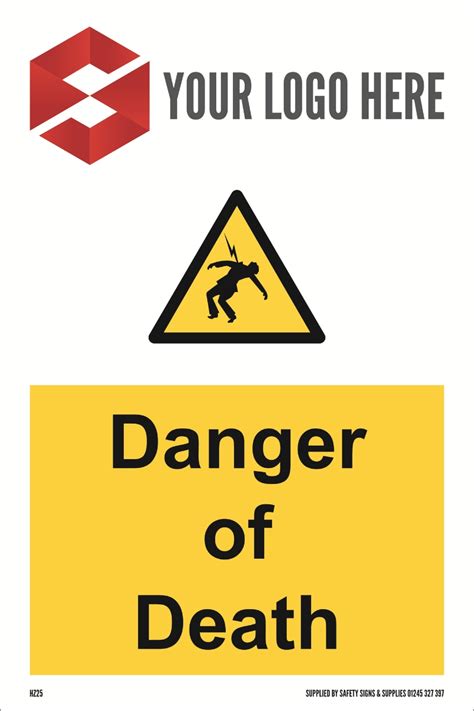 200MM X 300MM Danger Of Death - Safety Signs UK Ltd