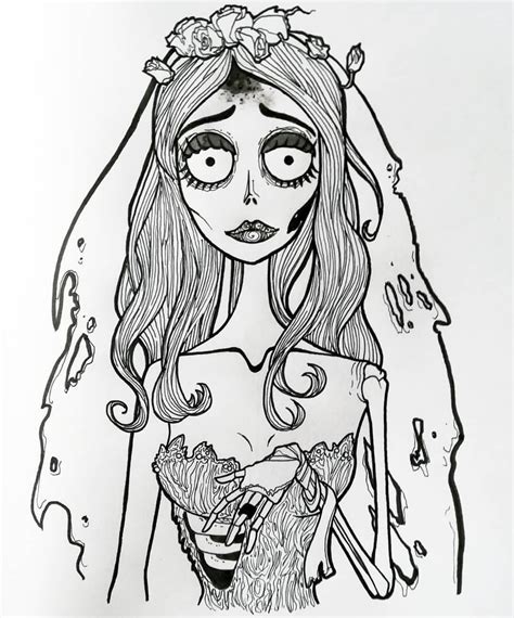 1. Ring Corpse Bride #inktober #inktober2019 #corpsebride #timburton #ink #sketch #sketchDaily # ...