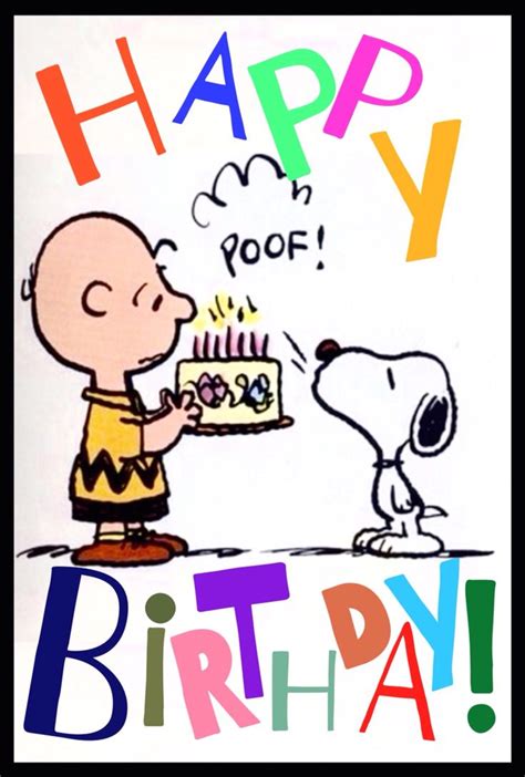 "Happy Birthday!!" from Charlie Brown and Snoopy. | Snoopy | Pinterest ...