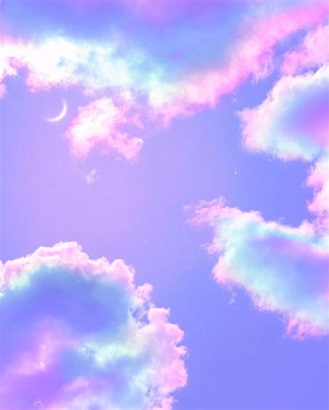 Download Rainbow Clouds Lavender Pastel Purple Aesthetic Background | Wallpapers.com
