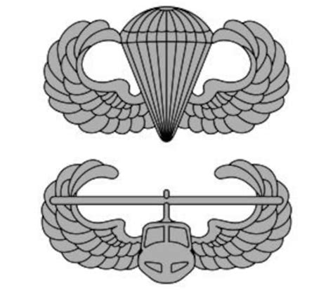 US Army Parachutist and Air Assault Badges Stacked Vector - Etsy