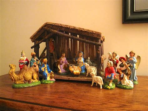 Vintage nativity - late 1950s - USA figures purchased at Woolworth's (made in Japan) | Vintage ...