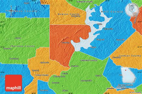 Political Map of Forsyth County