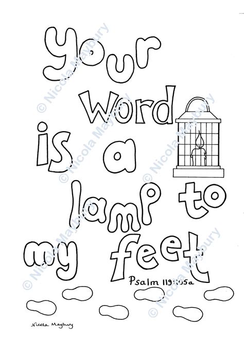 Your Word Is A Lamp Unto My Feet Coloring Page | sexiezpix Web Porn