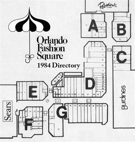 Orlando Fashion Square Mall 1984 Interactive Map | Interactive map ...