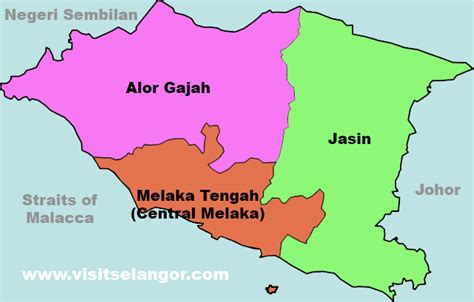 Map of Melaka State – Visit Selangor