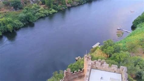 Aerial view of Castelo de Almourol (Almo... | Stock Video | Pond5