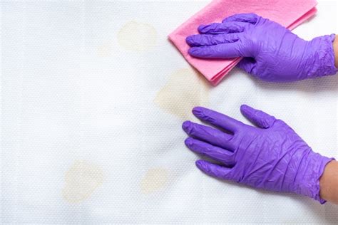 Premium Photo | Women hands clean a dirty mattress with stains