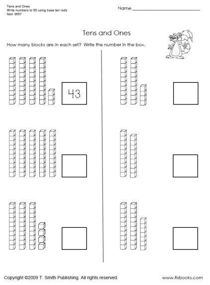 Tens And Ones Math Worksheets For 1St Grade : Pin by Rania Amin on nono ...