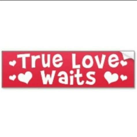 true love waits | True love waits, True love, Bumper stickers